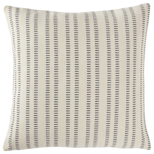 Amazon Brand – Stone & Beam French Laundry Stripe Decorative Throw Pillow, 17" x 17", Ivory, Grey
