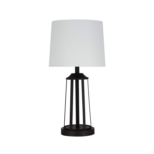 Amazon Brand – Ravenna Home Metal Table Lamp with LED Light Bulb, 20"H, Dark Bronze