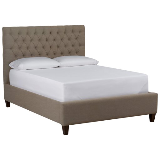 Amazon Brand – Stone & Beam Prudence Tufted Queen Bed, 66"W, Fresh Pewter