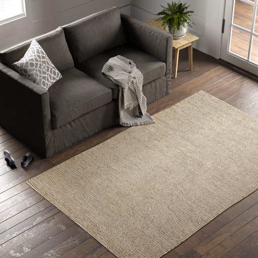 Amazon Brand – Stone & Beam Casual Handwoven Area Rug 5' x 8', Ivory