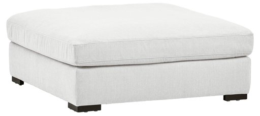 Amazon Brand – Stone & Beam Lauren Down Filled Oversized Ottoman with Hardwood Frame, 46.5"W, Pearl