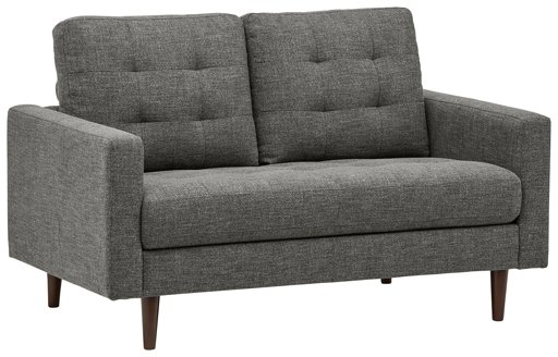 Amazon Brand – Rivet Cove Modern Tufted Loveseat with Tapered Legs, Mid-Century, 56"W, Dark Grey