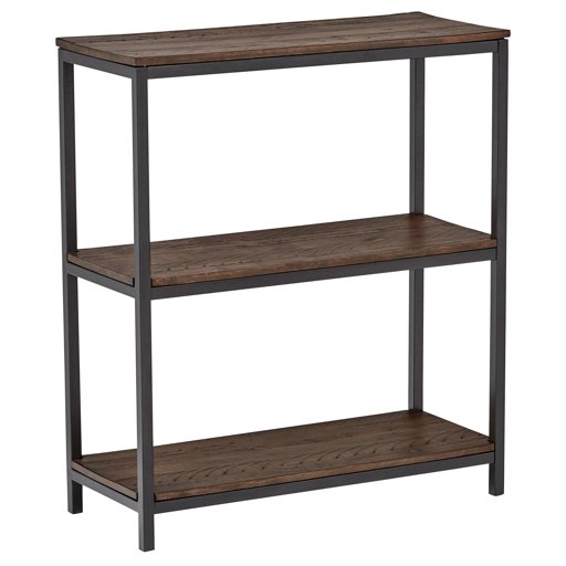 Amazon Brand – Stone & Beam Larson Industrial Wood and Metal 2-Shelf Bookcase, 39"H, Walnut