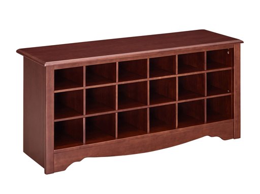 Amazon Brand – Ravenna Home Sobaski Wood Shoe Storage Rack Organizer, 48"W, Black
