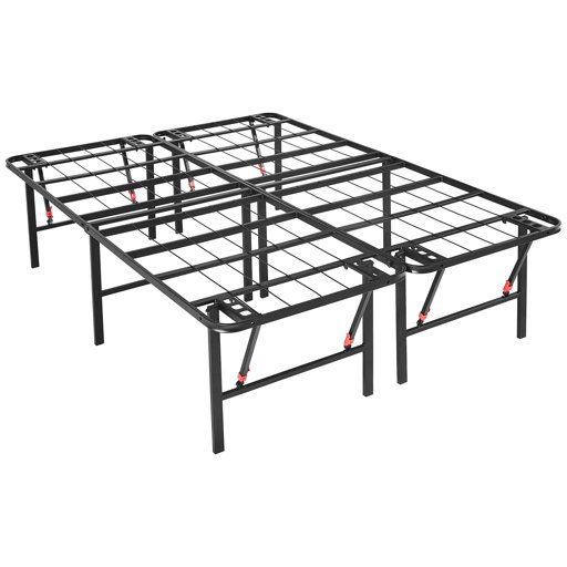 AmazonBasics Foldable, 18" Metal Platform Bed Frame with Tool-Free Assembly, No Box Spring Needed - Full