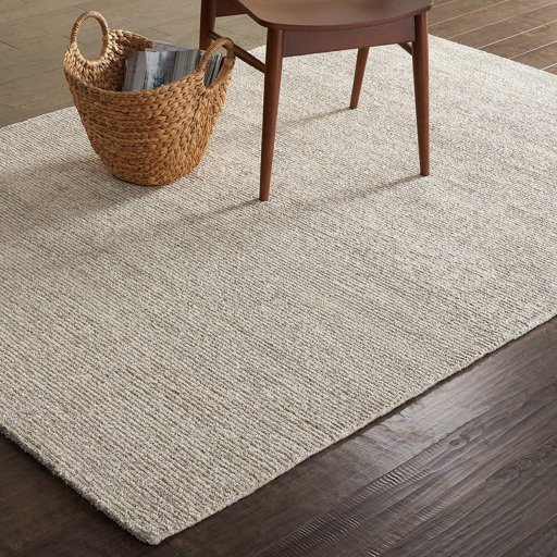 Amazon Brand – Rivet Contemporary Striated Jute Area Rug, 5' 9" x 3' 9", Oatmeal