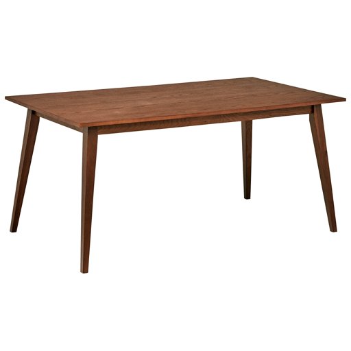 Amazon Brand – Rivet Mid-Century Modern Oak Dining Table, 63"L, Walnut Finish