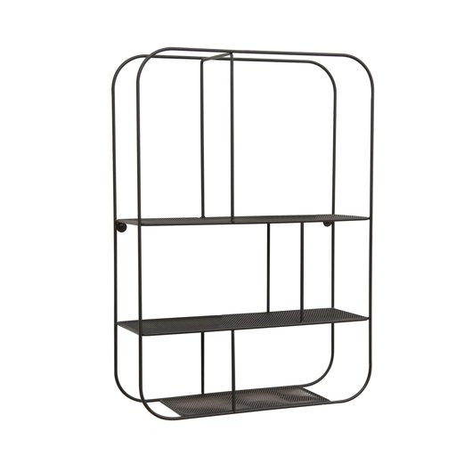 Amazon Brand - Movian Ljungan Decorative Rectangular Hanging Wall Shelf, 41 x 15 x 60cm, Black Metal