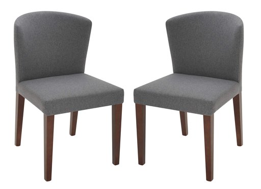 Amazon Brand – Rivet Eli Modern Curved-Back Dining Chair, Set of 2, 19.3"W, Graphite