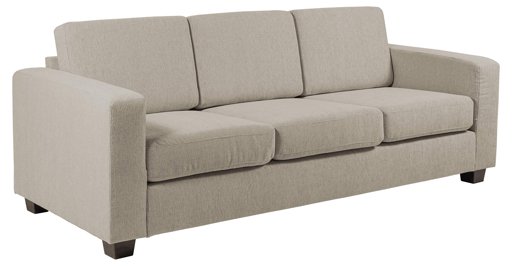 Amazon Brand - Movian Morat - Divano a 3 posti, 90 x 212 x 80 cm (Lu x La x A), tessuto color sabbia