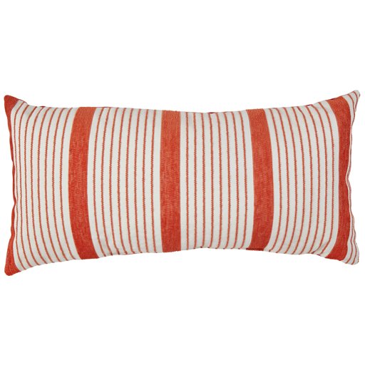 Amazon Brand – Rivet Casual Outdoor Throw Pillow - 24 x 12 Inch, Coral