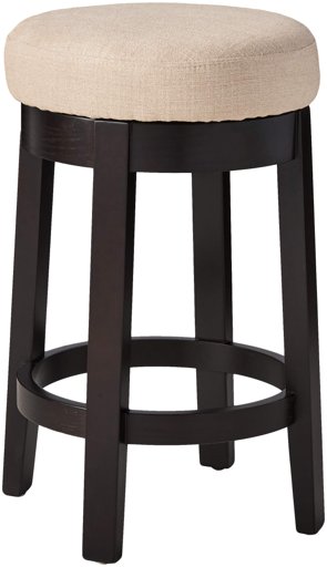 Amazon Brand – Ravenna Home Backless Counter-Height Kitchen Bar Stool with Swivel Seat, 26"H, Hemp