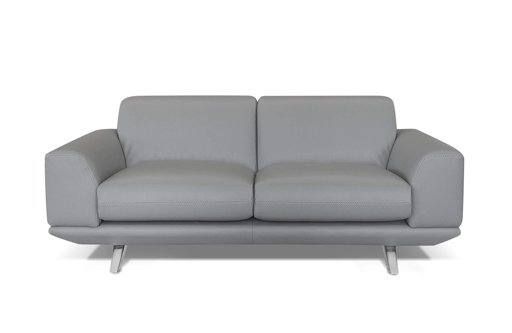 Amazon Brand - Alkove Sofia Hand-Crafted Leather Sofa, 2 Seater Maxi, 90 x 190 x 77cm, Light Grey