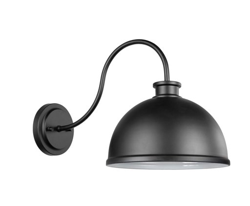 Amazon Brand – Stone & Beam Contemporary Outdoor Wall Sconce, 11.62"H, Matte Black