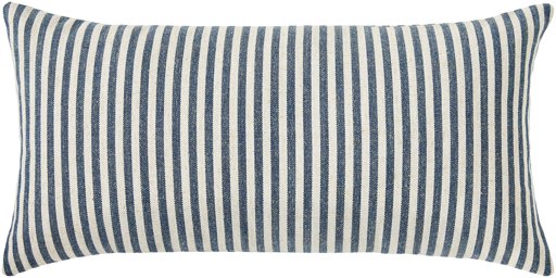 Amazon Brand – Ravenna Home Casual Striped Throw Pillow - 24 x 12 Inch, Navy