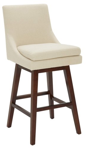 Amazon Brand – Stone & Beam Alaina Contemporary High-Back, Swivel Seat Barstool, 43"H, Beige