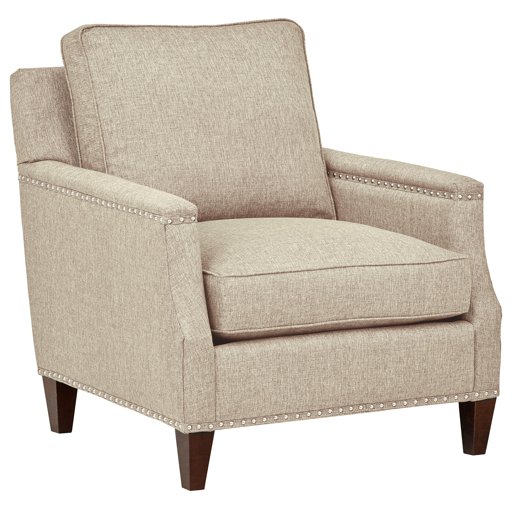 Amazon Brand – Stone & Beam Marin Studded Chair, 33"W, Tan