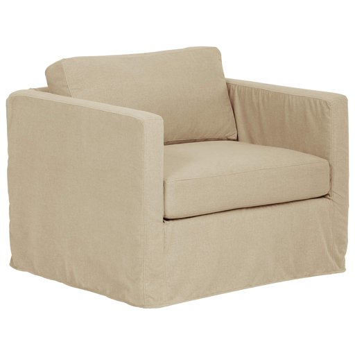 Amazon Brand – Stone & Beam Andover Slipcover Chair, 38"W, Linen Fabric