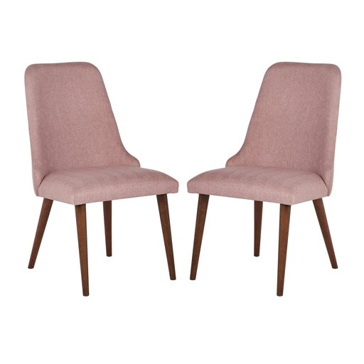 Amazon Brand – Rivet Federal Mid-Century Modern Wood Dining Kitchen Chairs, Upholstered, Set of 2, Red