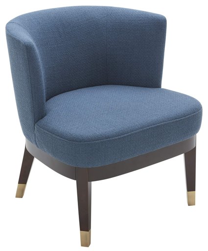 Amazon Brand – Rivet Stacey Mid-Century Modern Round-Backed, Armless Living Room Chair, 27"W, Cadet