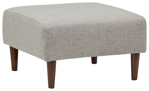 Amazon Brand – Rivet Ava Mid-Century Modern Upholstered Ottoman, 25.6"W, Light Grey