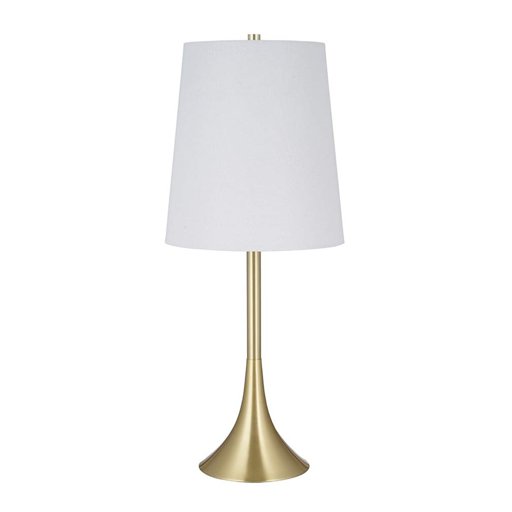 Amazon Brand – Rivet Contemporary Table Desk Lamp with LED Light Bulb, 22.5"H, Satin Gold Finish