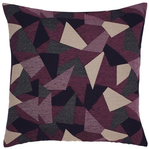 Amazon Brand – Rivet Modern Abstract Geometric Decorative Throw Pillow, 20" x 20", Cover Only, Purple