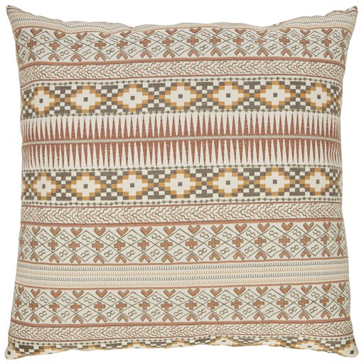 Amazon Brand – Stone & Beam Rustic Geometric Throw Pillow - 20 x 20 Inch, Earth Tones