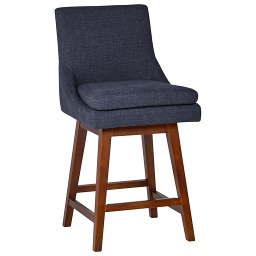 Amazon Brand – Stone & Beam Alaina Contemporary High-Back Swivel Seat Counter Stool, 39"H, Blue
