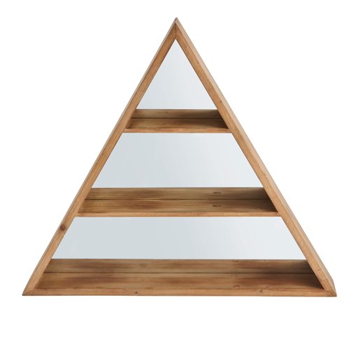 Amazon Brand – Rivet Mirror Wall Shelf, 21.75"H, Natural