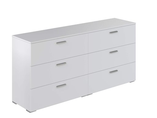 Amazon Brand - Movian Kolva Chest of 6 Drawers, 40 x 160 x 76.5cm, White
