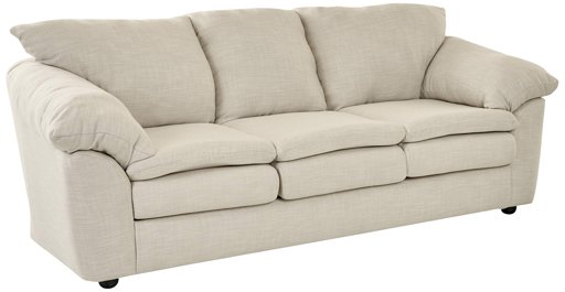 Amazon Brand – Ravenna Home Darian Oversized Pillow Sofa, 92"W, Cream