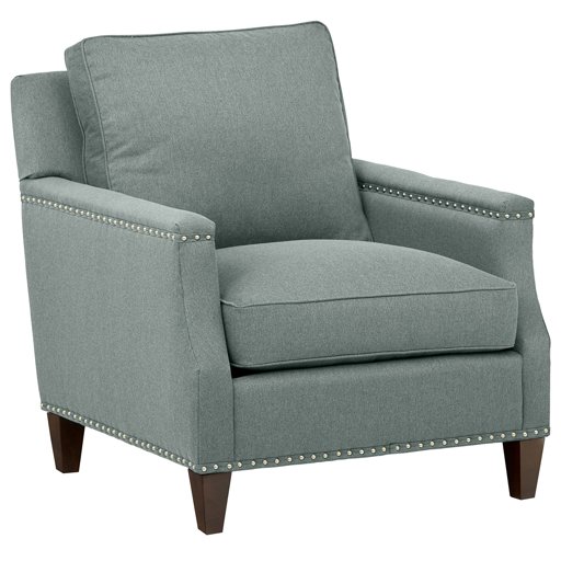 Amazon Brand – Stone & Beam Marin Studded Chair, 33"W, Smoky Teal
