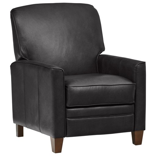Amazon Brand – Stone & Beam Edmunds Traditional Leather Recliner, 30"W, Charcoal