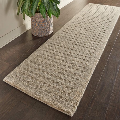 Amazon Brand – Stone & Beam Casual Geometric Wool Rug, 8' x 2' 3", Taupe