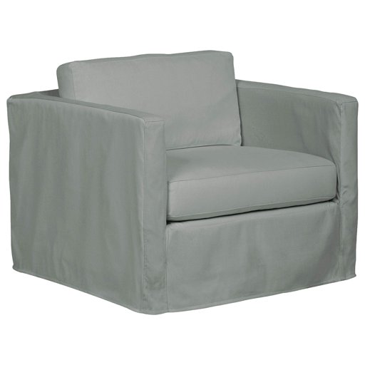 Amazon Brand – Stone & Beam Andover Slipcover Chair, 38"W, Spa-Colored Fabric