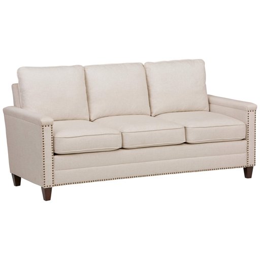 Amazon Brand – Ravenna Home Raymond Casual Nailhead Trim Sofa, 76"W, Beige