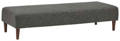 Amazon Brand – Rivet Ava Mid-Century Modern Upholstered Ottoman Bench, 63.4"W, Dark Grey