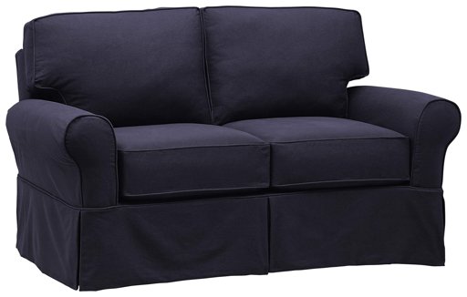 Amazon Brand – Stone & Beam Carrigan Casual Loveseat, 68"W, Navy