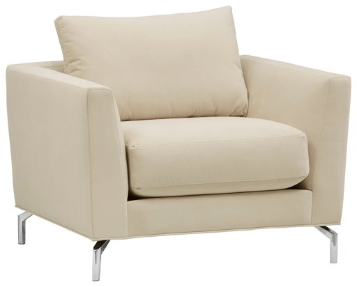 Amazon Brand – Rivet Emerly Modern Living Room Chair, 41"W, Ecru
