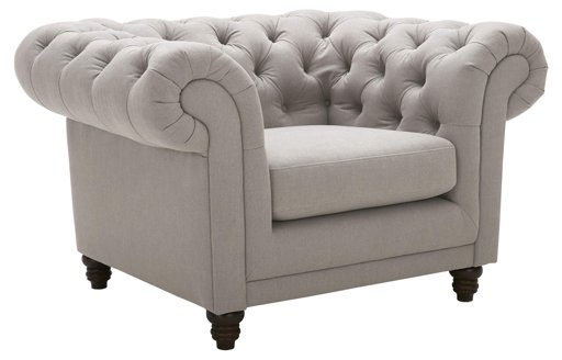 Amazon Brand – Stone & Beam Bradbury Chesterfield Classic Chair, 50"W, Slate