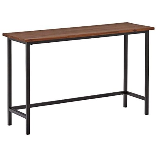 Amazon Brand – Rivet Industrial Modern Console Table, 47.25"W, Walnut Wood, Metal