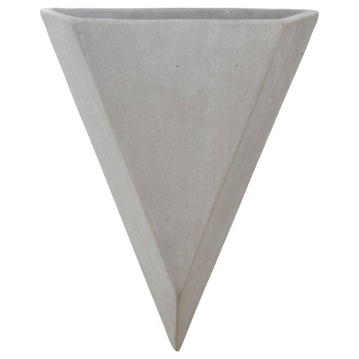 Amazon Brand – Rivet Triangular Wall Mount Planter, 7"H, Modern Earthenware, Grey
