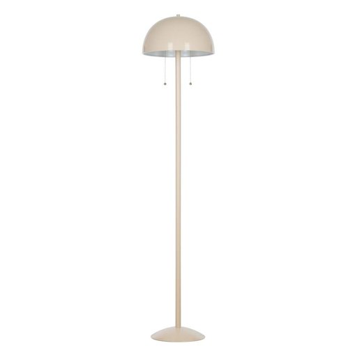 Amazon Brand – Rivet Modern Metal Dome-Shaped Skinny Stem Floor Lamp, LED Bulbs Included, 58.25"H, Beige Pink