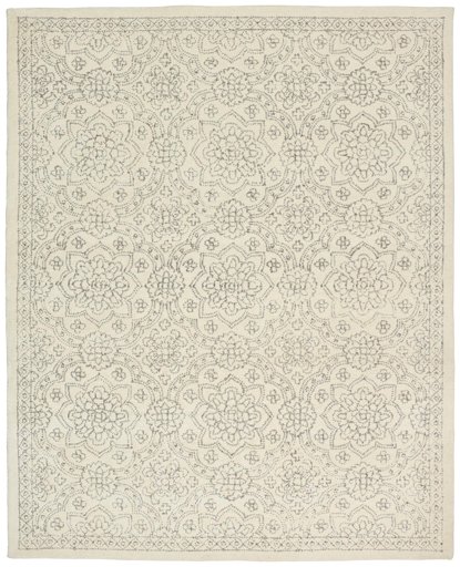 Amazon Brand – Stone & Beam Contemporary Doily Wool Farmhouse Area Rug, 4 x 6 Foot, Ivory