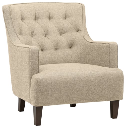 Amazon Brand – Stone & Beam Decatur Modern Tufted Wingback Living Room Accent Chair, 32.3"W, Oatmeal