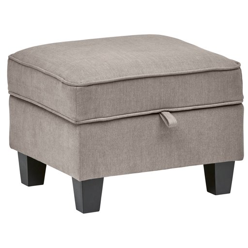 Amazon Brand – Stone & Beam Isabel Traditional Small Storage Ottoman, 24"W, Slate Grey