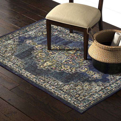 Stone & Beam Rug, 3'11" x 5'11", Blue, Navy, Multicolor