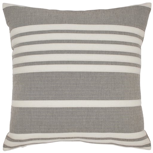 Amazon Brand – Stone & Beam Casual Striped Throw Pillow - 17 x 17 Inch, Grey