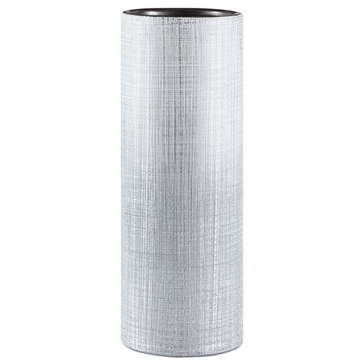 Amazon Brand – Rivet Rustic Stoneware Indoor Outdoor Flower Plant Home Decor Tall Cylinder Vase, 11"H, Silver